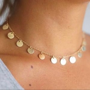 β¨HPβ¨NEW Dainty Gold Coin Choker